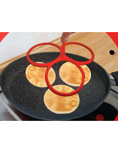 Moule à pancakes 3 empreintes en silicone platinium 2